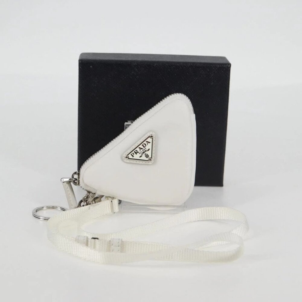 PRADA Shoulder Bag Nylon White Silver Auth 127895V - Picture 9 of 15